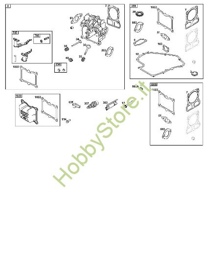 H - GRUPPO TESTATA CILINDRO B&S - 10 €¦ 100602-0036-H5 brand Stihl